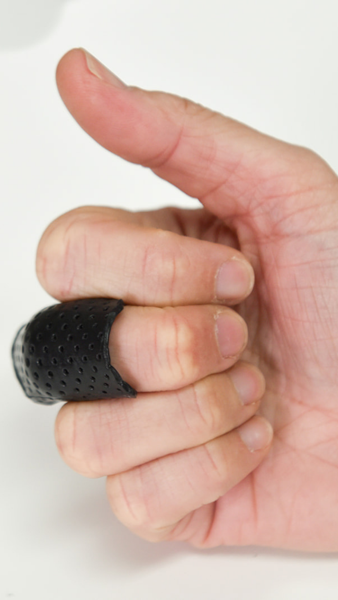 Finger splint used in hand physiotherapy for injury support and protection