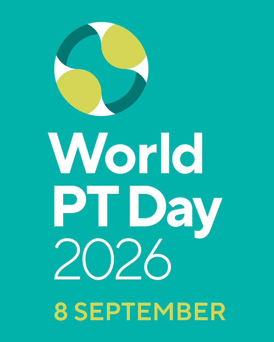 World Physiotherapy Day 2026 graphic showing 8 September awareness date